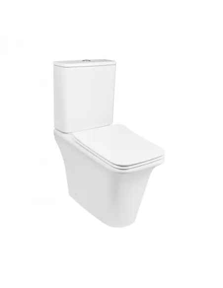 Унитаз компакт Q-Tap Kalao Rimless, напольный, сиденье Slim Duroplast / Soft-close - 1