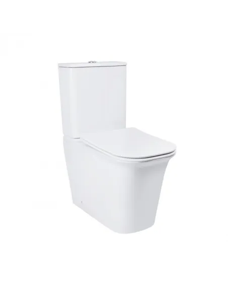 Унитаз компакт Q-Tap Nando Rimless, напольный, сиденье Slim Duroplast / Soft-close - 1