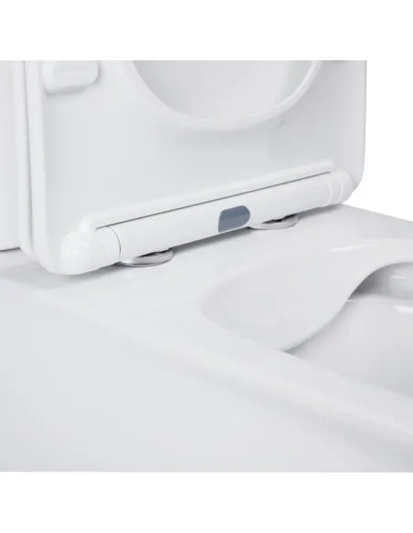 Унитаз компакт Q-Tap Nando Rimless, напольный, сиденье Slim Duroplast / Soft-close - 3