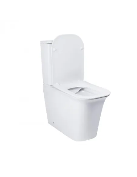 Унитаз компакт Q-Tap Nando Rimless, напольный, сиденье Slim Duroplast / Soft-close - 12