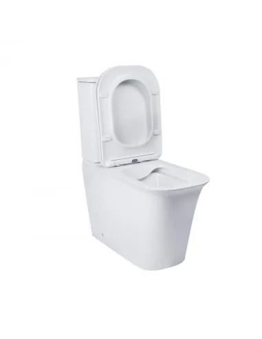 Унитаз компакт Q-Tap Nando Rimless, напольный, сиденье Slim Duroplast / Soft-close - 13