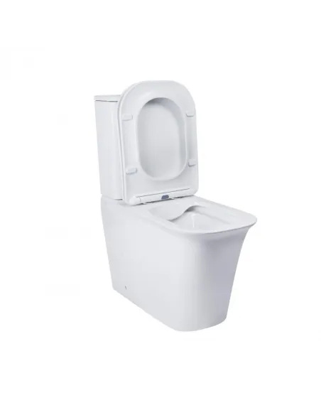 Унитаз компакт Q-Tap Nando Rimless, напольный, сиденье Slim Duroplast / Soft-close - 13