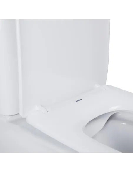 Унитаз компакт Q-Tap Nando Rimless, напольный, сиденье Slim Duroplast / Soft-close - 16