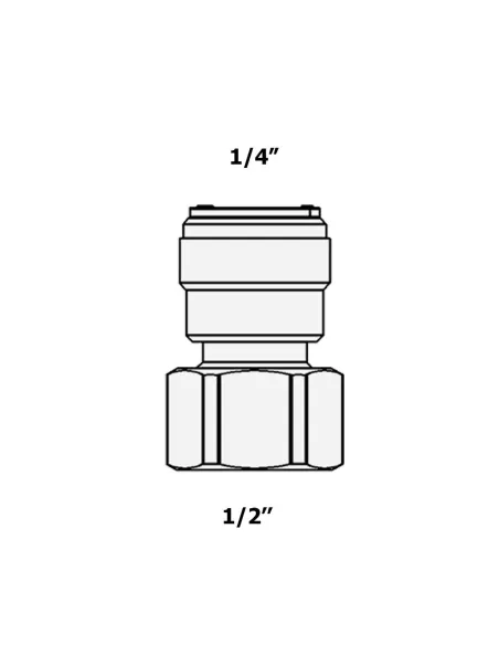 Фітинг прямий Raifil 1809-C 4FC7, 0.25х0.5 дюйма, з ущільнювачем - 3 Фітинг прямий Raifil 1809-C 4FC7, 0.25х0.5 дюйма, з ущільнювачем - 3