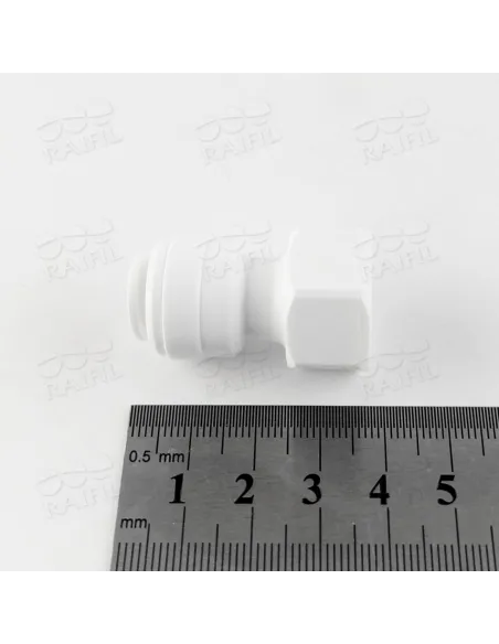 Фитинг прямой Raifil 1809-R 6FC6-D, 0.37х0.37 дюйма, с уплотнителем - 2