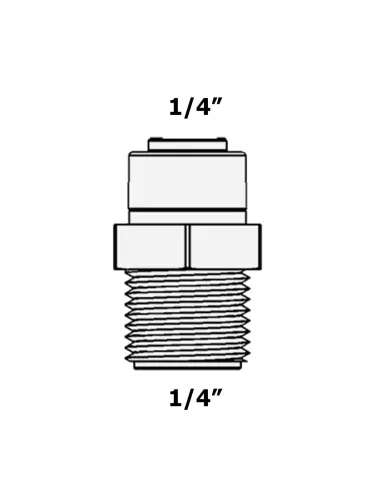 Фітинг прямий Raifil 1813-A 4MC4, 0.25х0.25 дюйма - 3