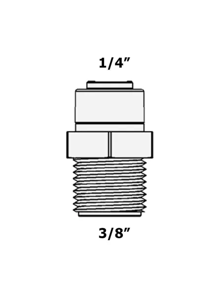 Фитинг прямой Raifil 1813-C 4MC6, 0.25х0.37 дюйма - 3