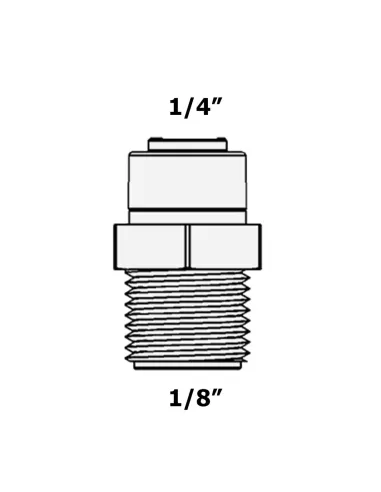 Фитинг прямой Raifil 1813-G 4MC2, 0.25х0.12 дюйма - 3
