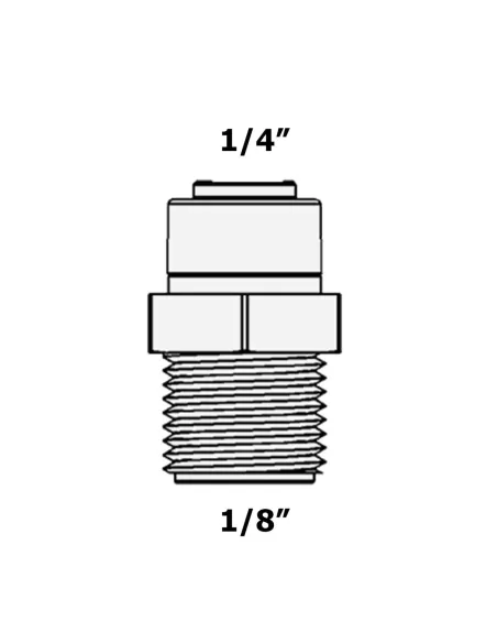 Фитинг прямой Raifil 1813-G 4MC2, 0.25х0.12 дюйма - 3
