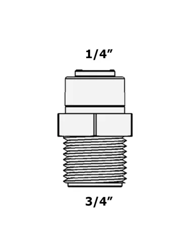 Фитинг прямой Raifil 1813-I 4MC34-D, 0.25х0.75 дюйма - 3