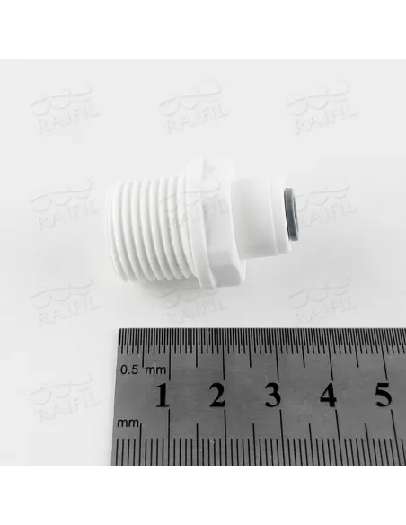 Фітинг прямий Raifil 1813-R/4mc8 ZM, 0.25х0.5 дюйма - 2