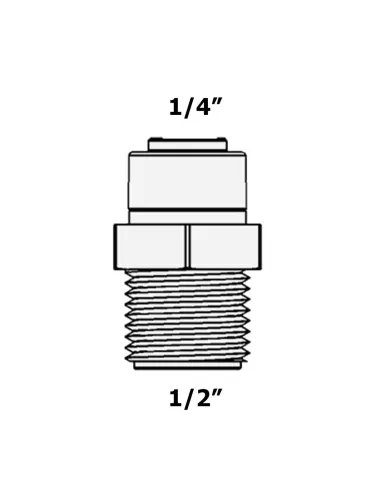 Фітинг прямий Raifil 1813-R/4mc8 ZM, 0.25х0.5 дюйма - 3