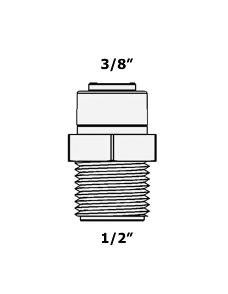 Фитинг прямой Raifil 1813-S/6mc8 ZM, 0.37х0.5 дюйма - 3