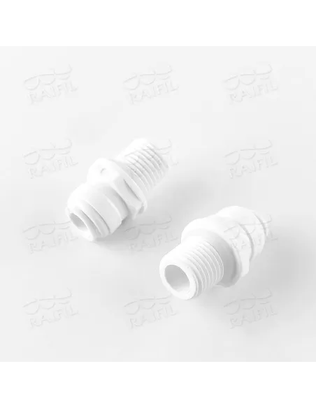 Фитинг прямой Raifil 2813-A / 4MC4-2-D-Oring, 0.25х0.25 дюйма, с уплотнителем - 1