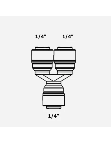 Фітинг розділовий Raifil 1805-A 4TWD44, 0.25х0.25х0.25 дюйма - 3