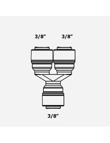 Фітинг розділовий Raifil 1805-B 6TWD66, 0.37х0.37х0.37 дюйма - 3