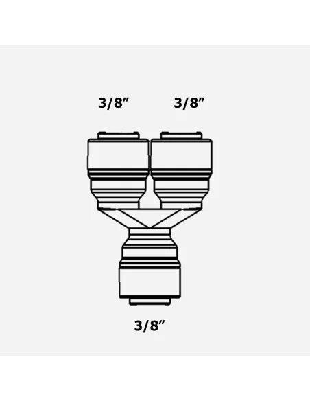 Фітинг розділовий Raifil 1805-B 6TWD66, 0.37х0.37х0.37 дюйма - 3