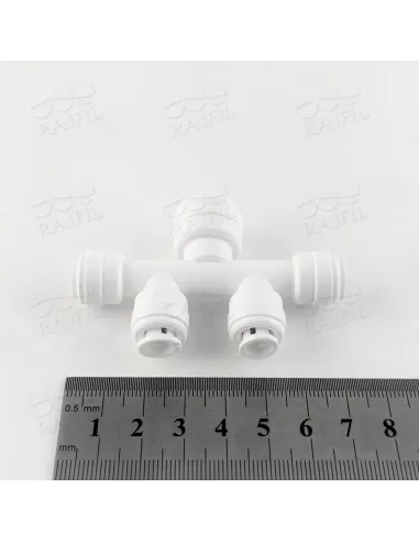 Фитинг распределительный Raifil 1805-D, 0.25х0.25х0.25х0.25х0.25х0.37 дюйма - 2