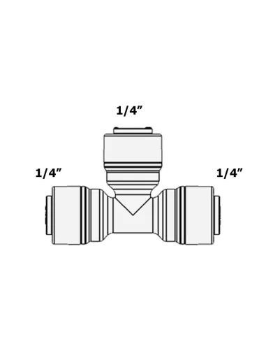 Фитинг Т- образный Raifil 1803-A 4UT44, 0.25х0.25х0.25 дюйма - 3