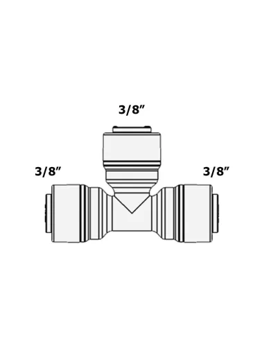 Фитинг Т- образный Raifil 1803-B 6UT66, 0.37х0.37х0.37 дюйма - 3