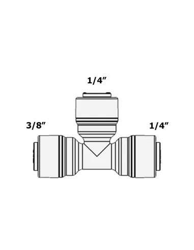 Фитинг Т- образный Raifil 1803-G, 0.25х0.25х0.37 дюйма - 3