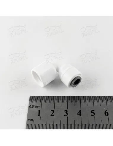 Фитинг угловой Raifil 1815-A 4FE4, 0.25х0.25 дюйма, с уплотнителем - 2