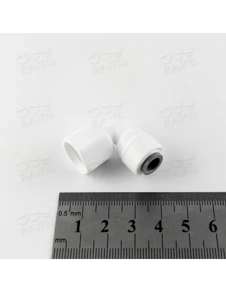 Фитинг угловой Raifil 1815-A 4FE4, 0.25х0.25 дюйма, с уплотнителем - 2