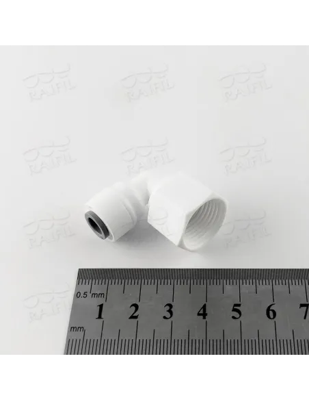 Фитинг угловой Raifil 1815-C 4FE6, 0.25х0.37 дюйма, с уплотнителем - 2