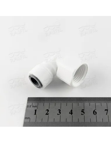 Фітинг кутовий Raifil 1815-E 6FE8, 0.37х0.5 дюйма, з ущільнювачем - 2