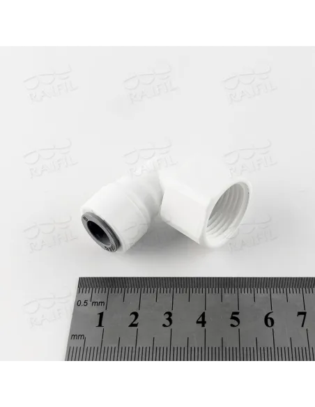 Фітинг кутовий Raifil 1815-E 6FE8, 0.37х0.5 дюйма, з ущільнювачем - 2