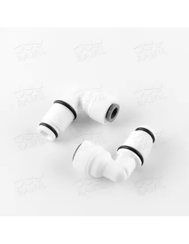 Фитинг угловой Raifil 2817-A, 0.25х0.25 дюйма, с уплотнителем - 2