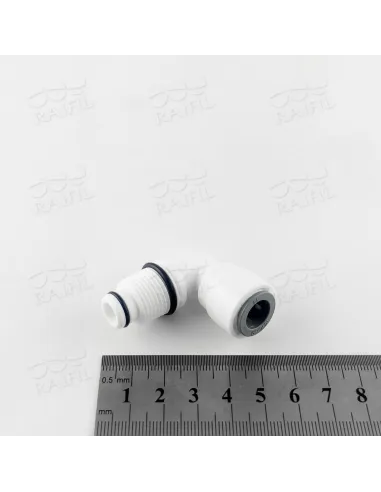 Фитинг угловой Raifil 2817-B 6ME6-1, 0.37х0.37 дюйма, с уплотнителем - 3