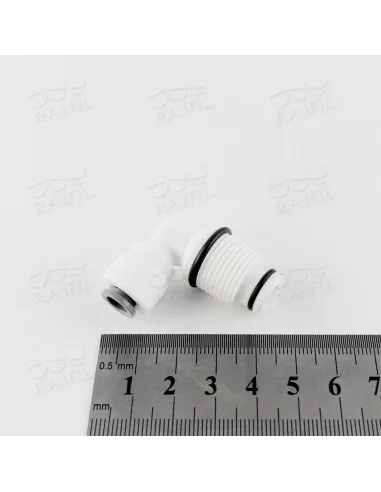 Фітинг кутовий Raifil 2817-C 4ME6-1, 0.25х0.37 дюйма, з ущільнювачем - 2