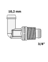 Фитинг угловой Raifil 2817-D 4ME6-D, 0.37 дюйма с уплотнителем, штуцер 10.2 мм - 4