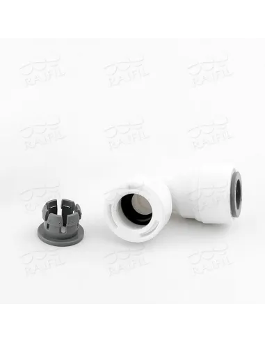 Фітинг кутовий Raifil 2817-E 6ME4-1, 0.37х0.25 дюйма, з ущільнювачем - 5