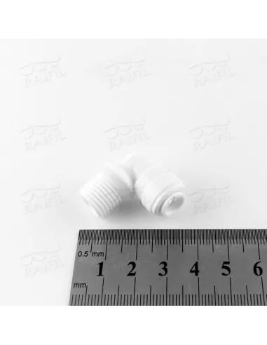 Фітинг кутовий Raifil 2817-H, 0.25х0.25 дюйма, з ущільнювачем - 2