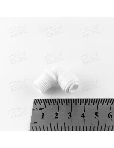 Фітинг кутовий Raifil 2817-H, 0.25х0.25 дюйма, з ущільнювачем - 2