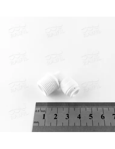 Фитинг угловой Raifil 2817-К, 0.25х0.37 дюйма, с уплотнителем - 4