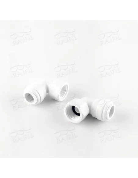 Фітинг кутовий Raifil 8FE6-D, 0.5х0.37 дюйма, з ущільнювачем - 4