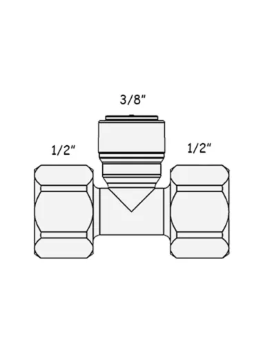 Фитинг Т- образный Raifil 1821-E, 0.5х0.37х0.5 дюйма - 3