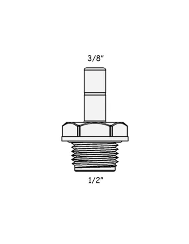 Фітинг прямий Raifil 1837-B/6SA8, 0.37х0.5 дюйма - 3
