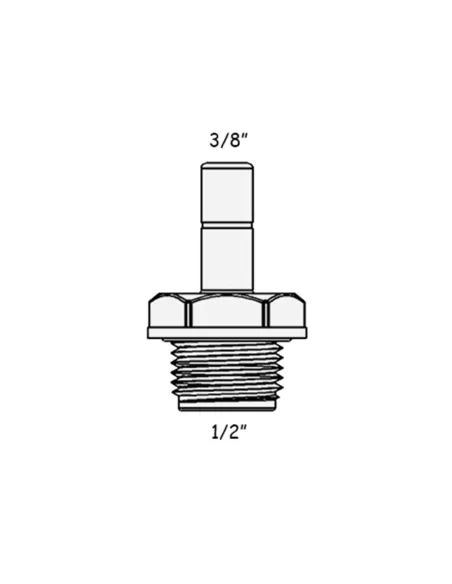 Фітинг прямий Raifil 1837-B/6SA8, 0.37х0.5 дюйма - 3