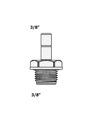 Фитинг прямой Raifil 1806-B / 6SA6, 0.37х0.37 дюйма - 3
