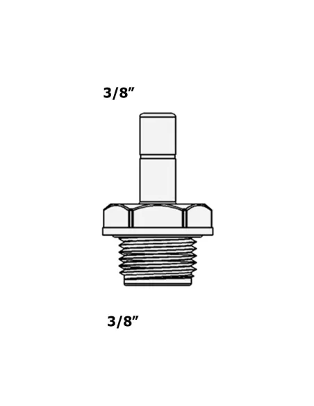 Фитинг прямой Raifil 1806-B / 6SA6, 0.37х0.37 дюйма - 3