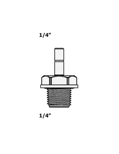 Фитинг прямой Raifil 1806-D / 4SA4GR-D, 0.25х0.25 дюйма - 4