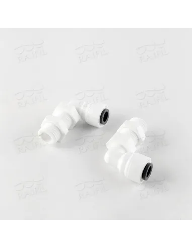 Фитинг угловой Raifil 1806-А, 0.25х0.25 дюйма, с гайкой - 4