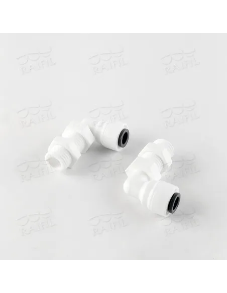 Фитинг угловой Raifil 1806-А, 0.25х0.25 дюйма, с гайкой - 4