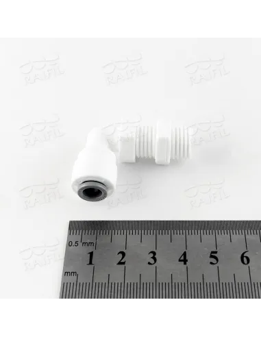 Фитинг угловой Raifil 1806-А, 0.25х0.25 дюйма, с гайкой - 2