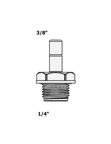 Фитинг прямой Raifil 1806-C / 6SA4, 0.37х0.25 дюйма - 2