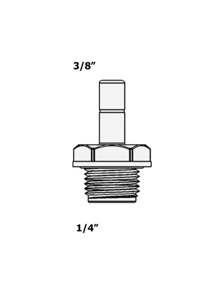 Фитинг прямой Raifil 1806-C / 6SA4, 0.37х0.25 дюйма - 2
